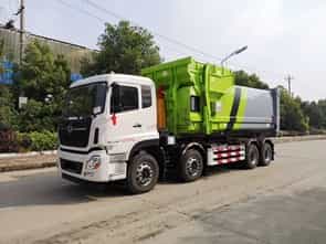 東風天龍8×4車廂可卸式垃圾車
